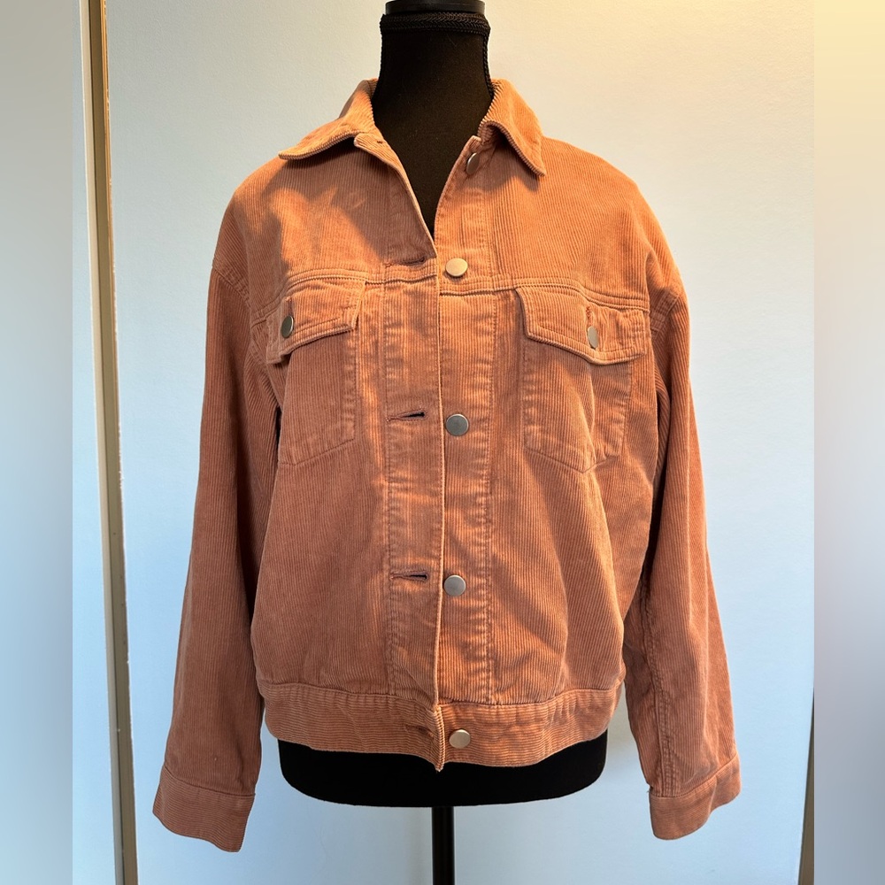 Uniqlo Women's Tan Corduroy Jacket. Size small.